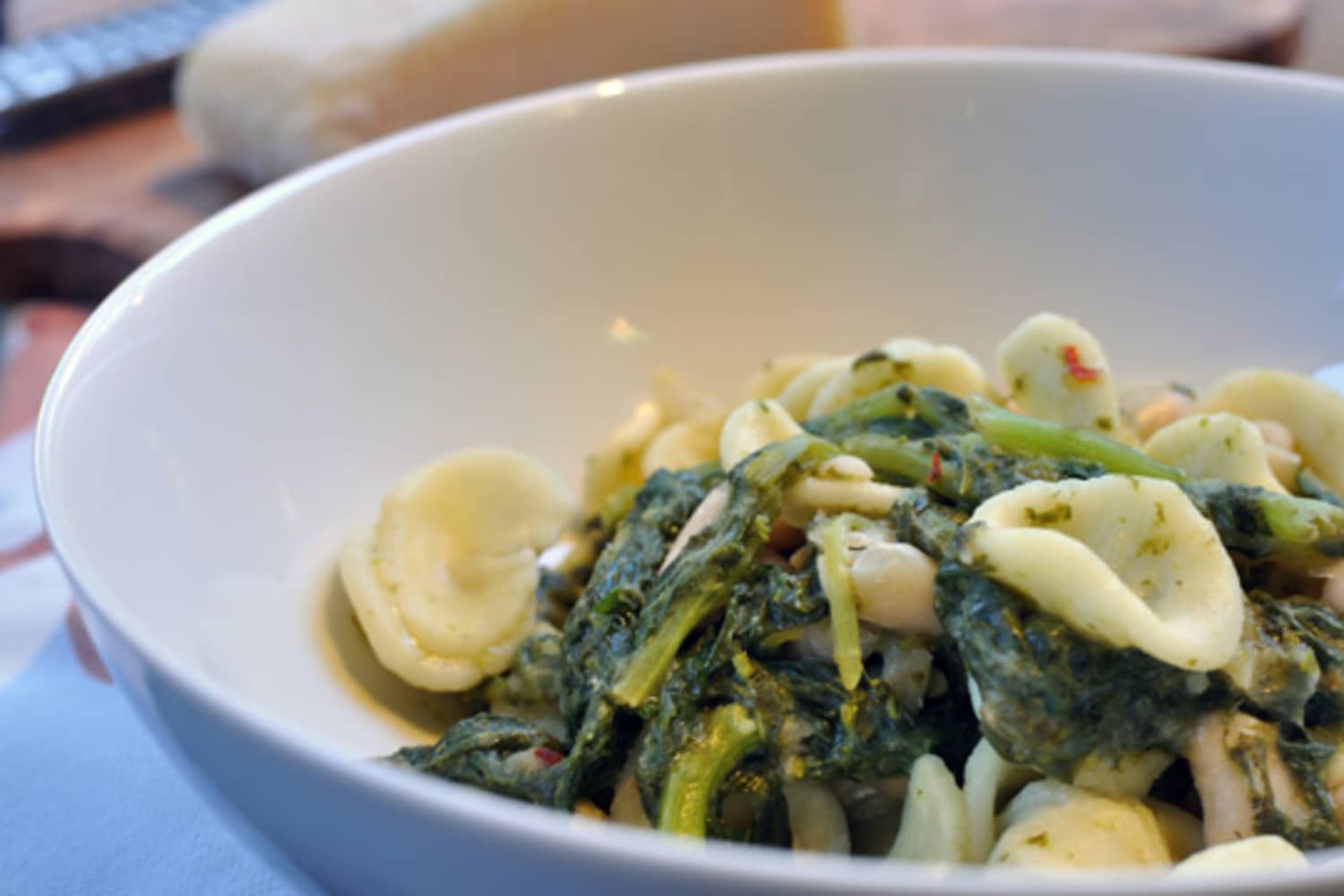 Recipe Rapini With Orecchiette And White Beans The Kitchn