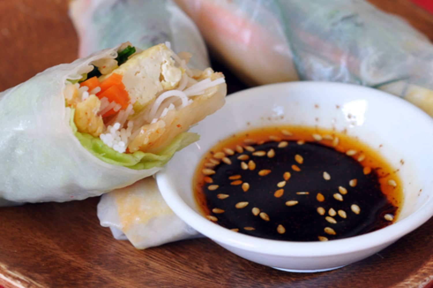 Recipe Kimchi Tofu Summer Rolls The Kitchn