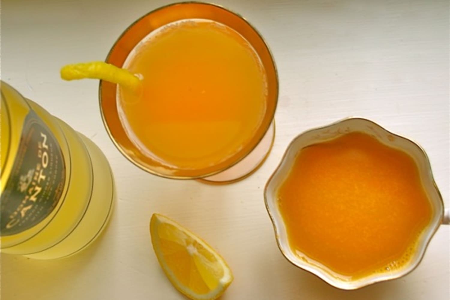 Holiday Cocktail with Domaine de Canton Ginger Liqueur Straight Up