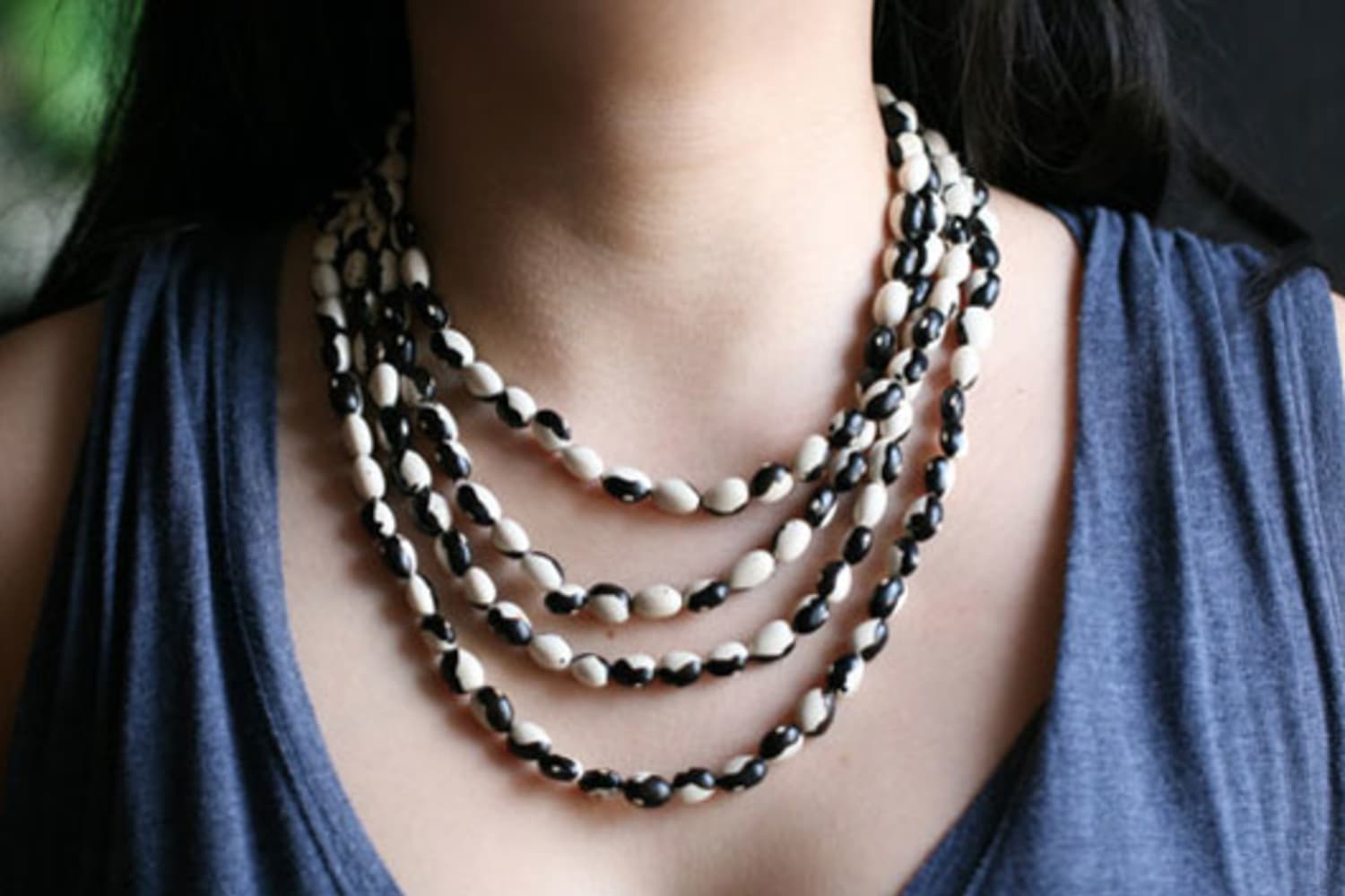 Beans as Jewelry Pretty Necklaces Made Out of Heirloom Beans The Kitchn