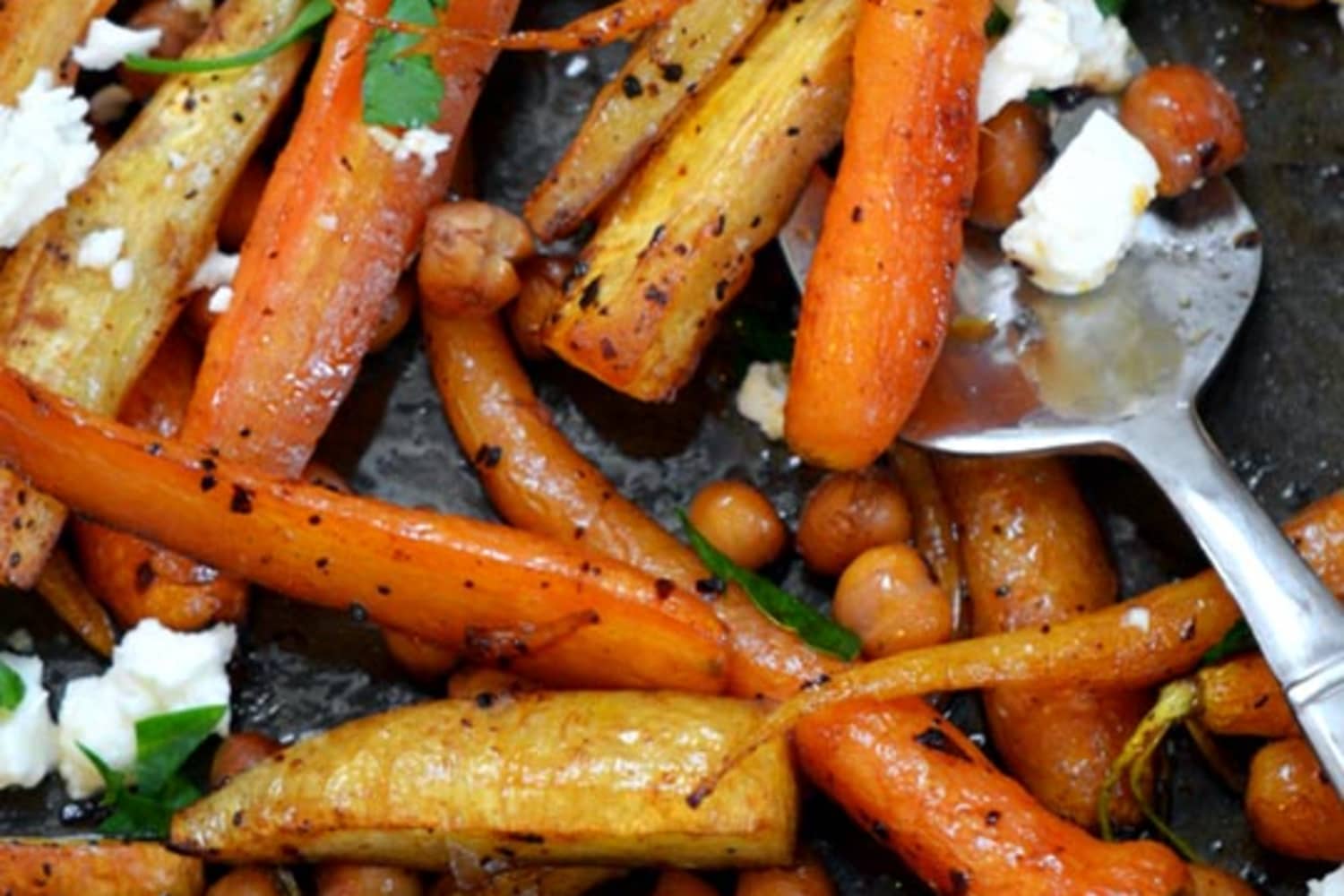 Recipe Sweet and Spicy Roasted Carrots, Parsnips, and Chickpeas The