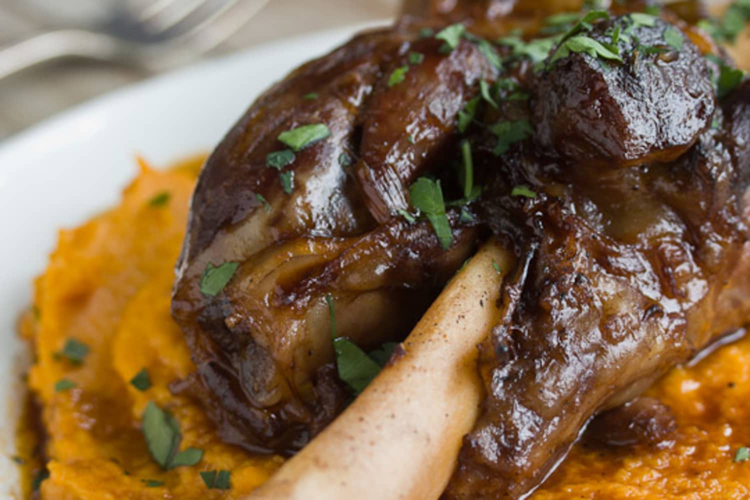 Recipe: Braised Lamb Shanks &amp; Root Vegetable Puree | The Kitchn