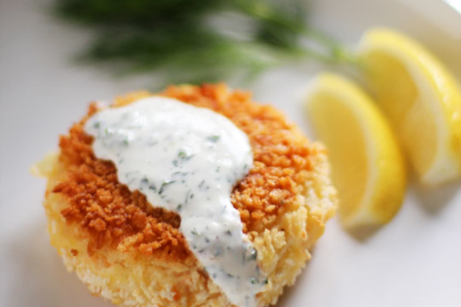 Recipe Smoked Salmon Potato Cakes with Herb Crème Fraîche Kitchn