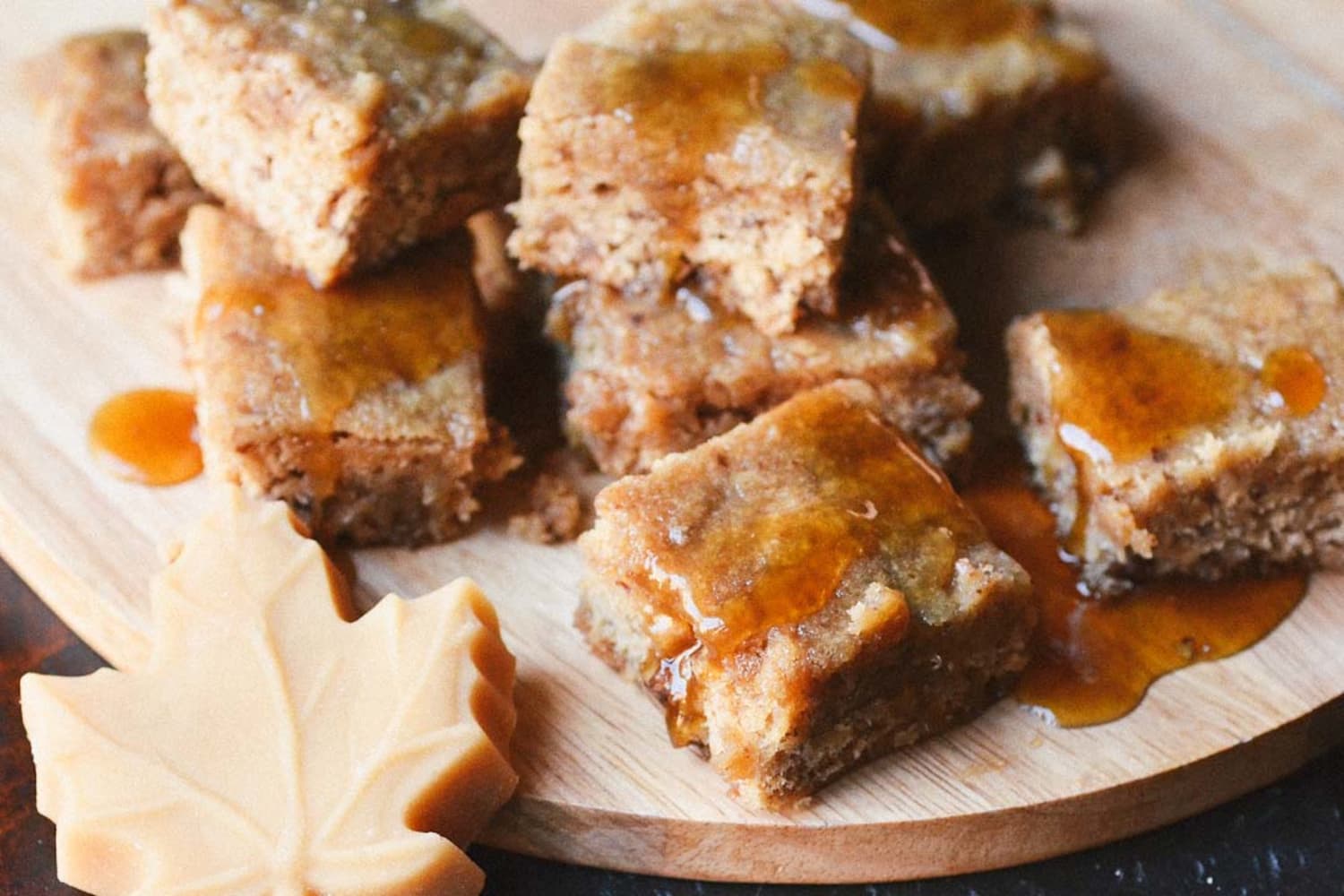 Quick Recipe Maple Pecan Blondies with Maple Butter Glaze The Kitchn