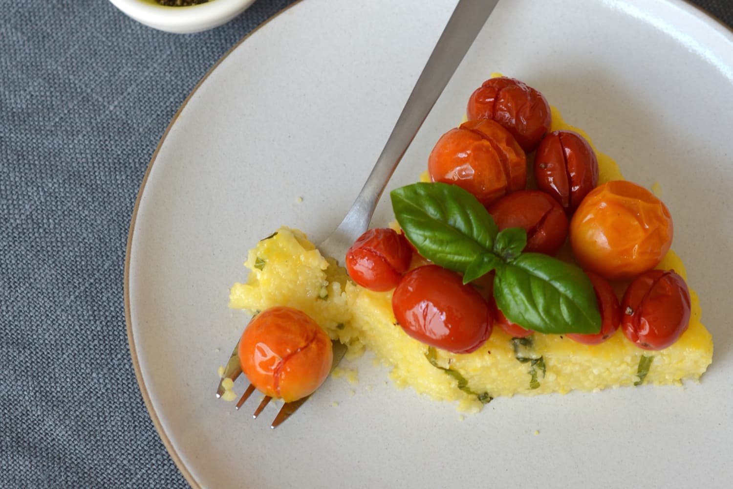 Late Summer Recipe Polenta Tart with Roasted Cherry Tomatoes The Kitchn
