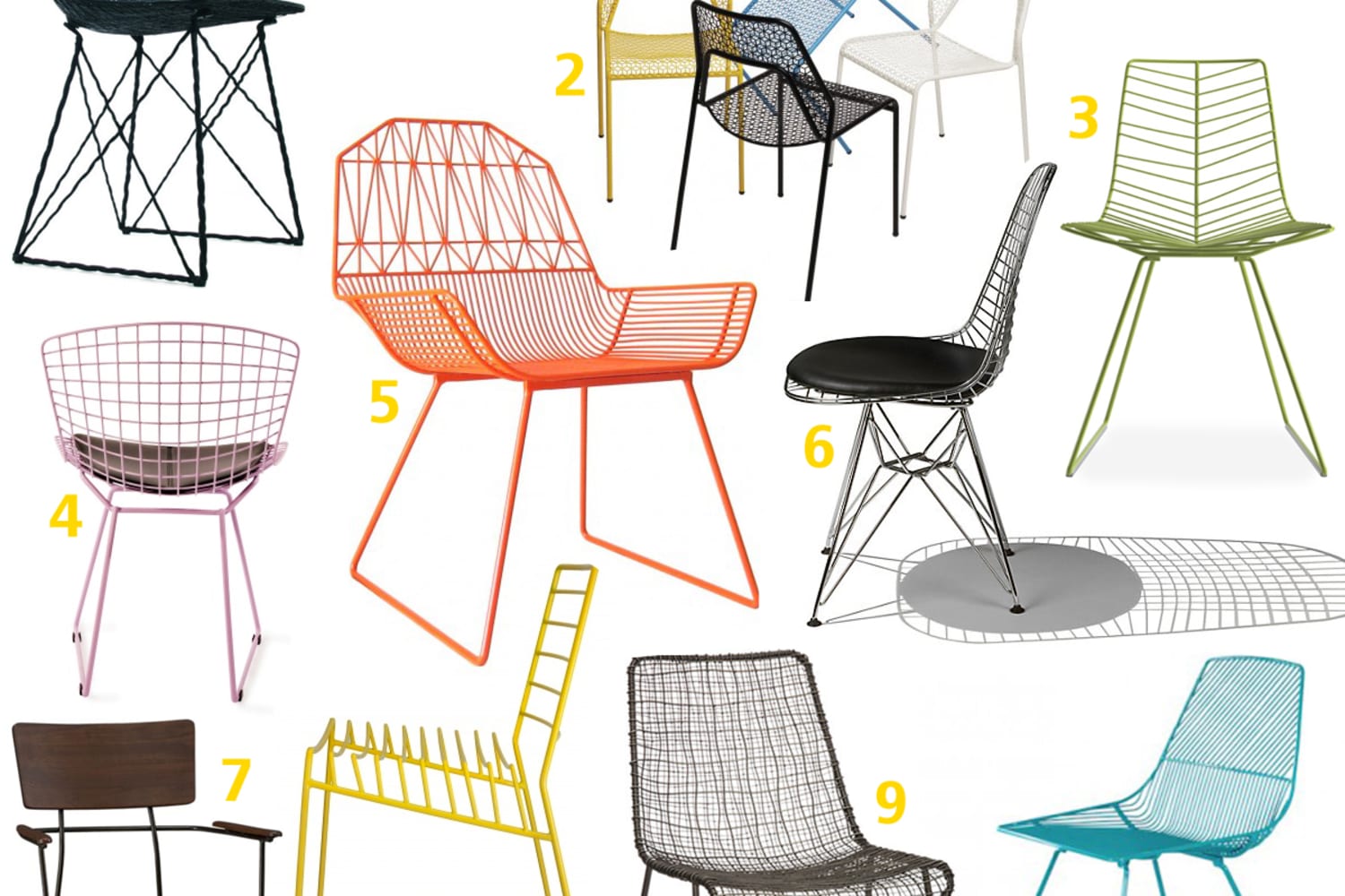 wire mesh dining room chairs