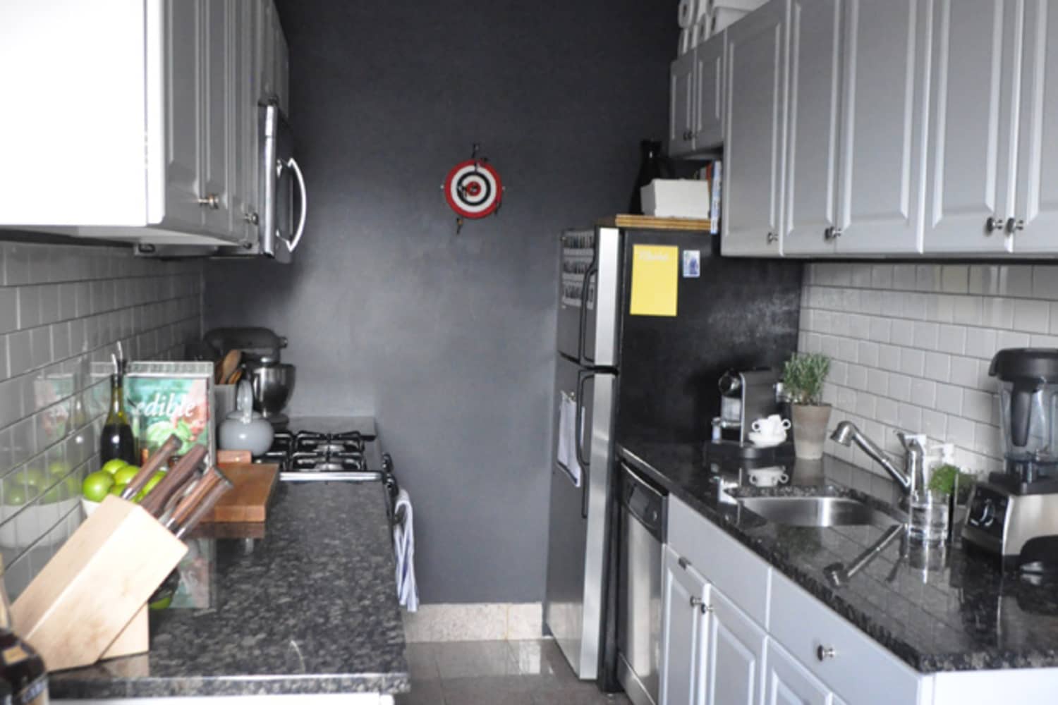 A Black and White Galley Kitchen | The Kitchn