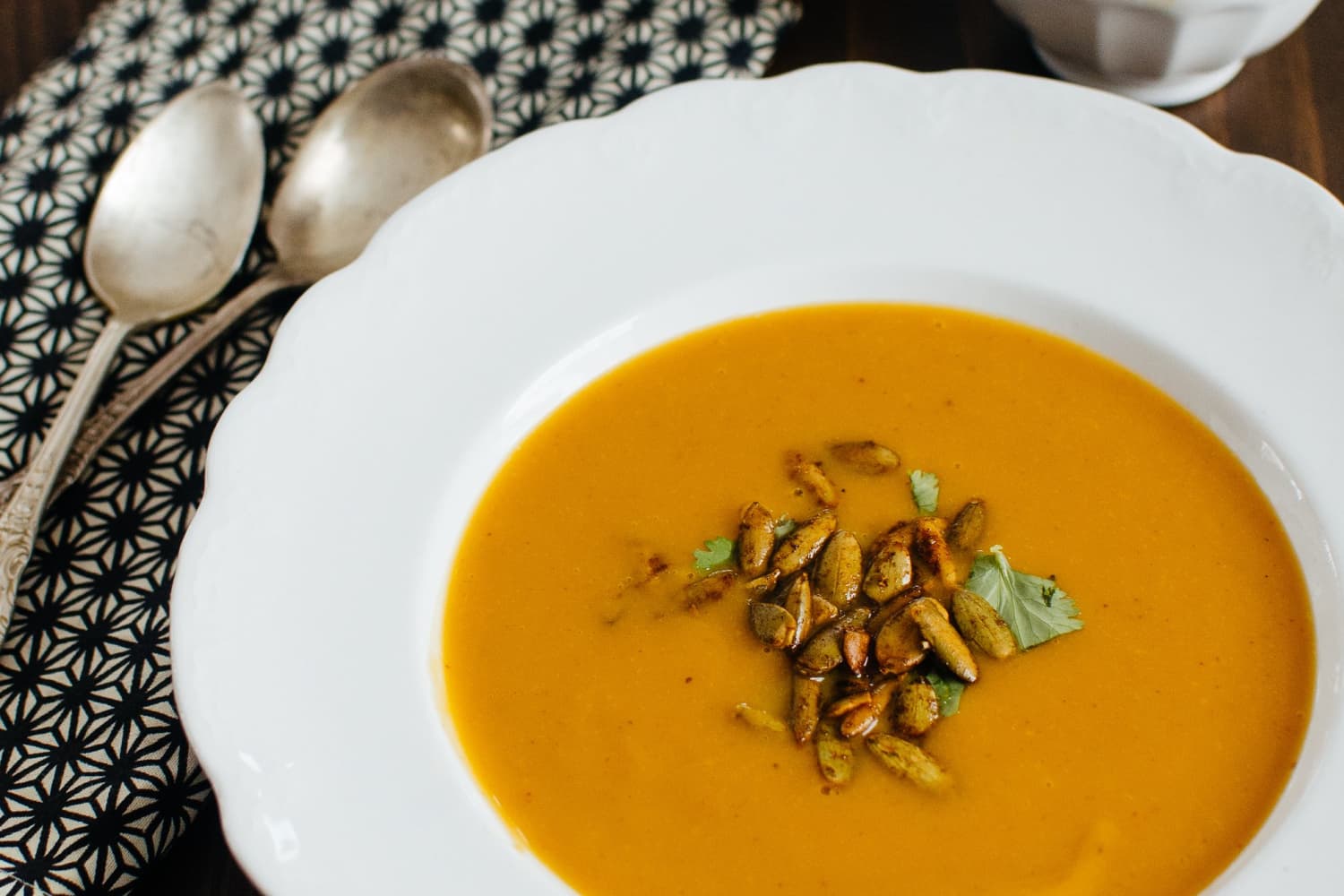 Recipe Squash & Lemongrass Soup with Spiced Pumpkin Seeds The Kitchn