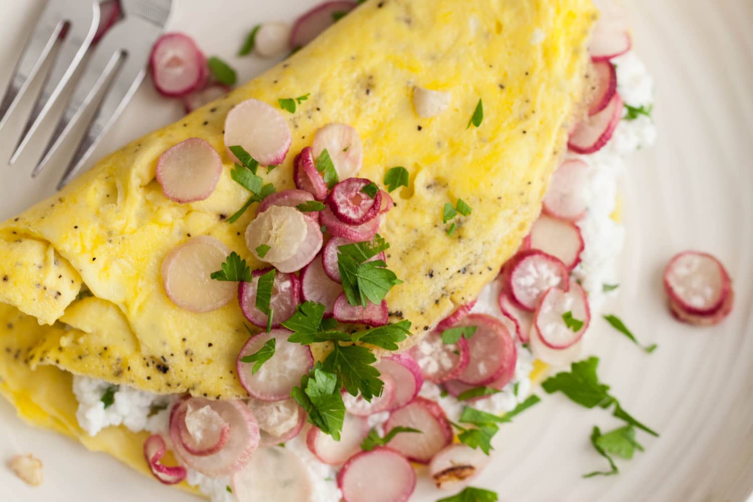 Recipe Roasted Radish and Herbed Ricotta Omelet The Kitchn