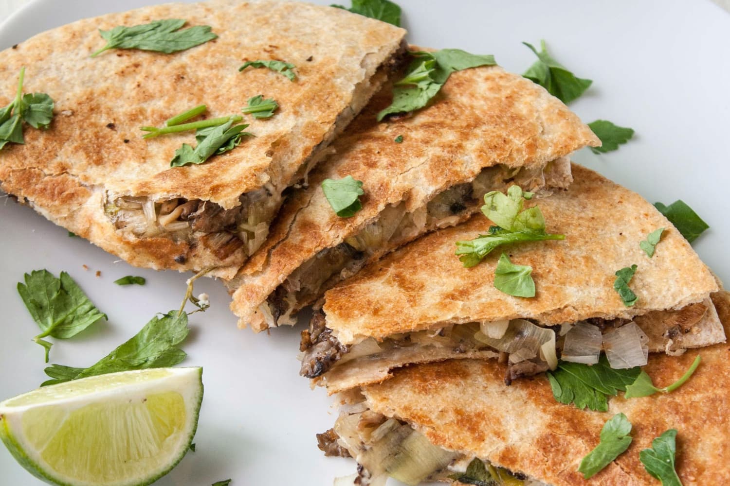 Recipe: Morel Mushroom & Leek Quesadillas with Goat Cheese | The Kitchn