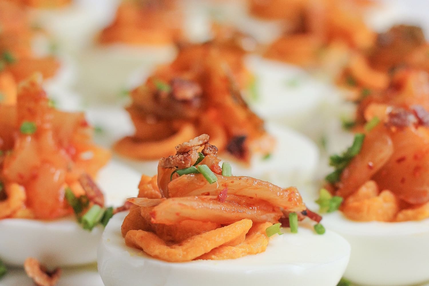Recipe Kimchi Deviled Eggs The Kitchn
