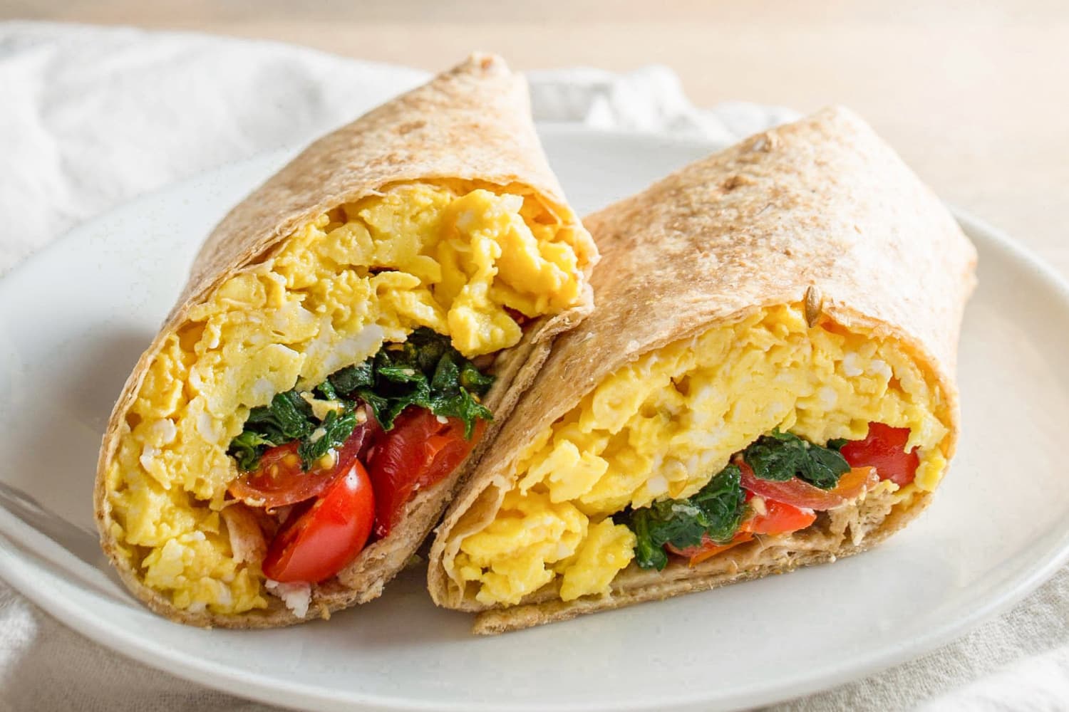 Recipe FreezerFriendly Spinach Feta Breakfast Wraps Kitchn