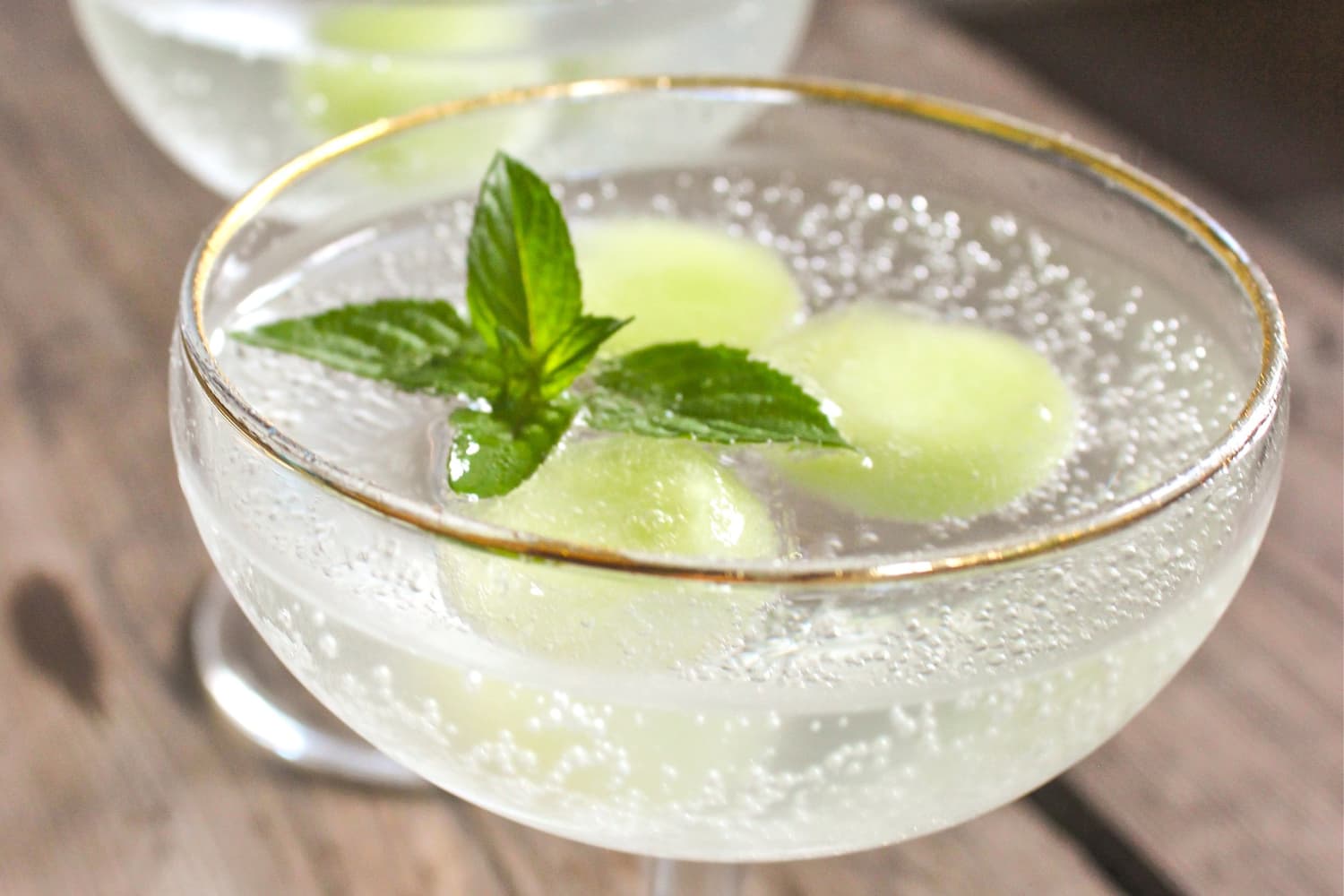 Recipe Melon, Mint & Prosecco Cocktail The Kitchn