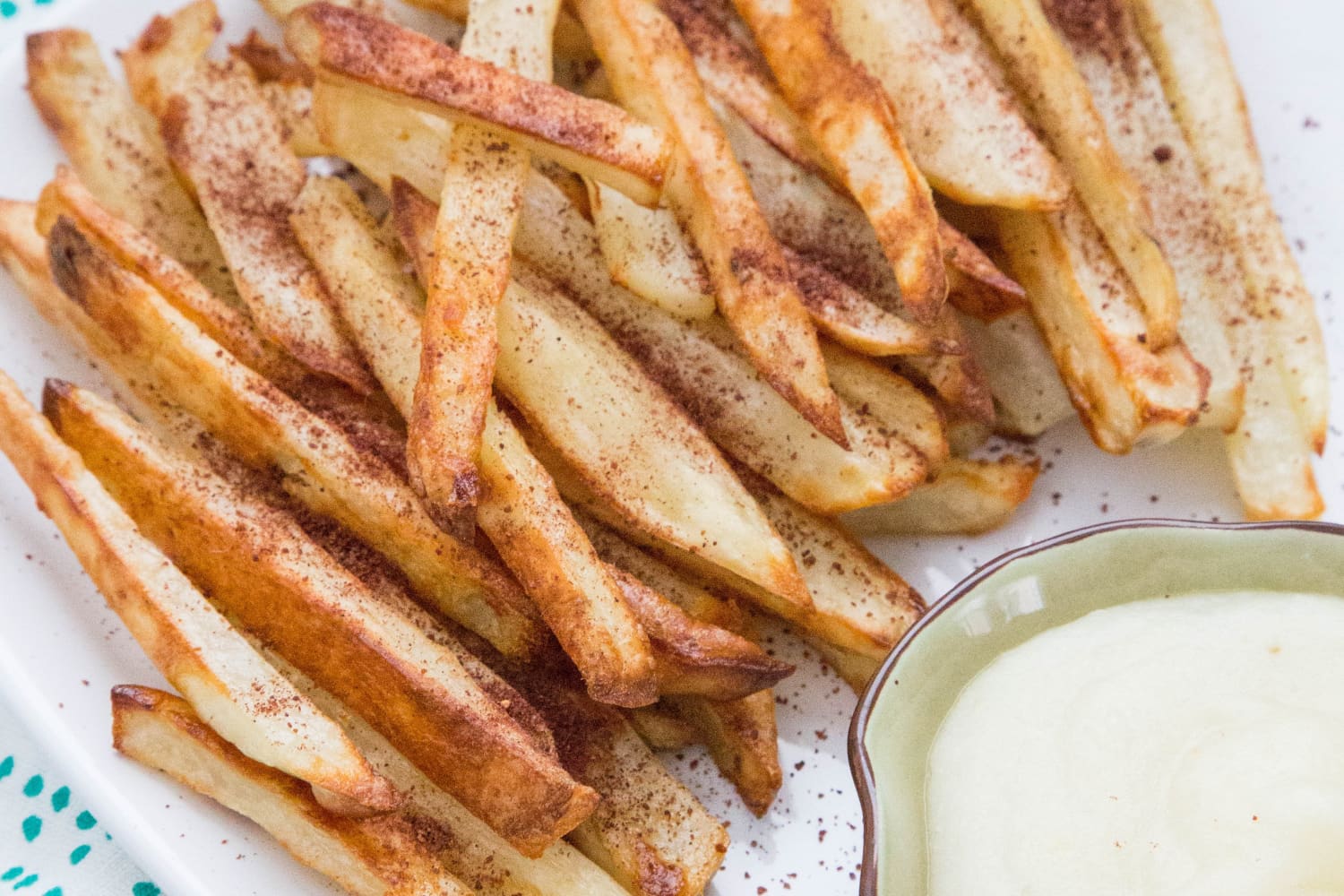 Recipe Spiced Oven Fries with Garlic Spread The Kitchn