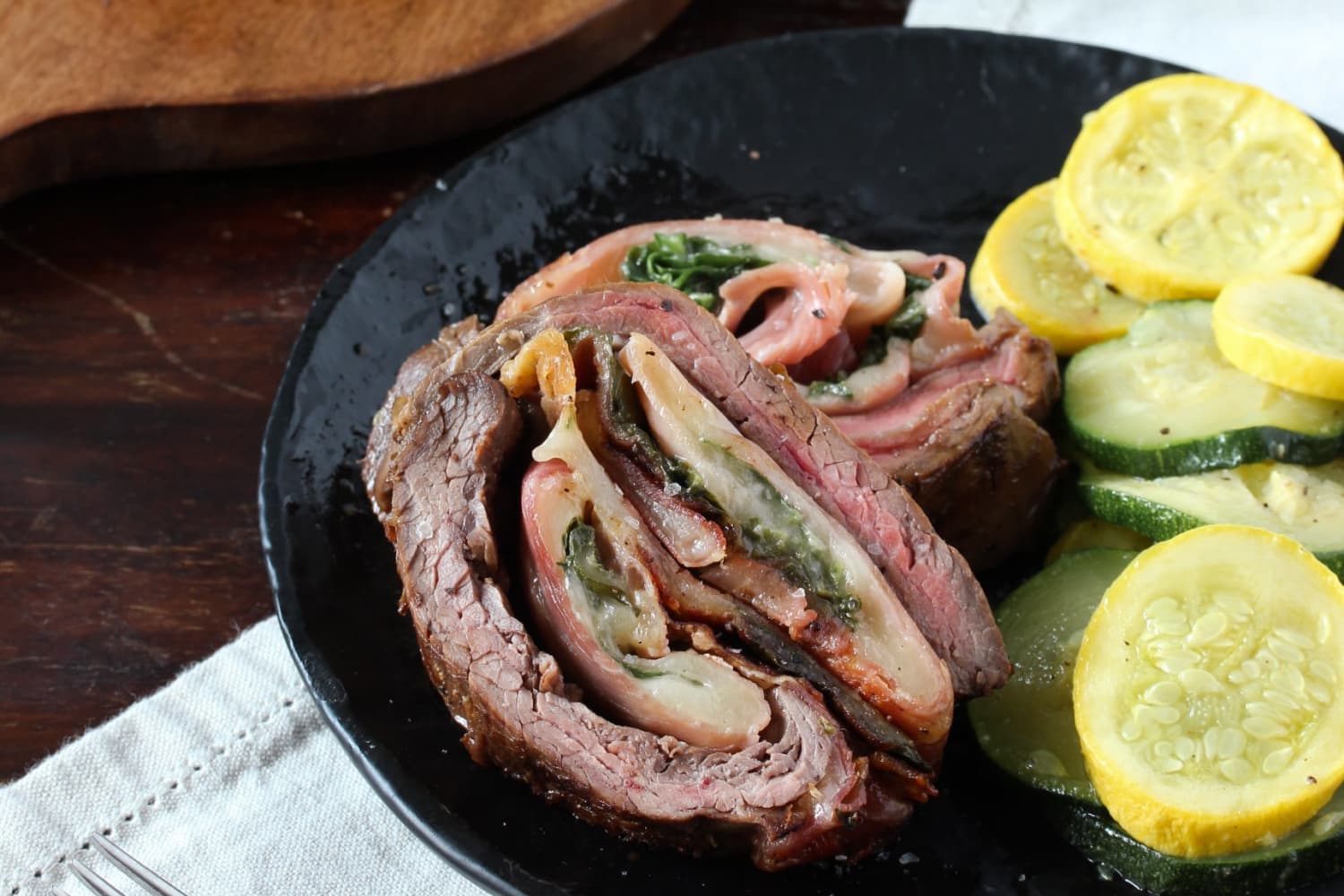 Recipe: Balsamic-Marinated Stuffed Flank Steak | The Kitchn