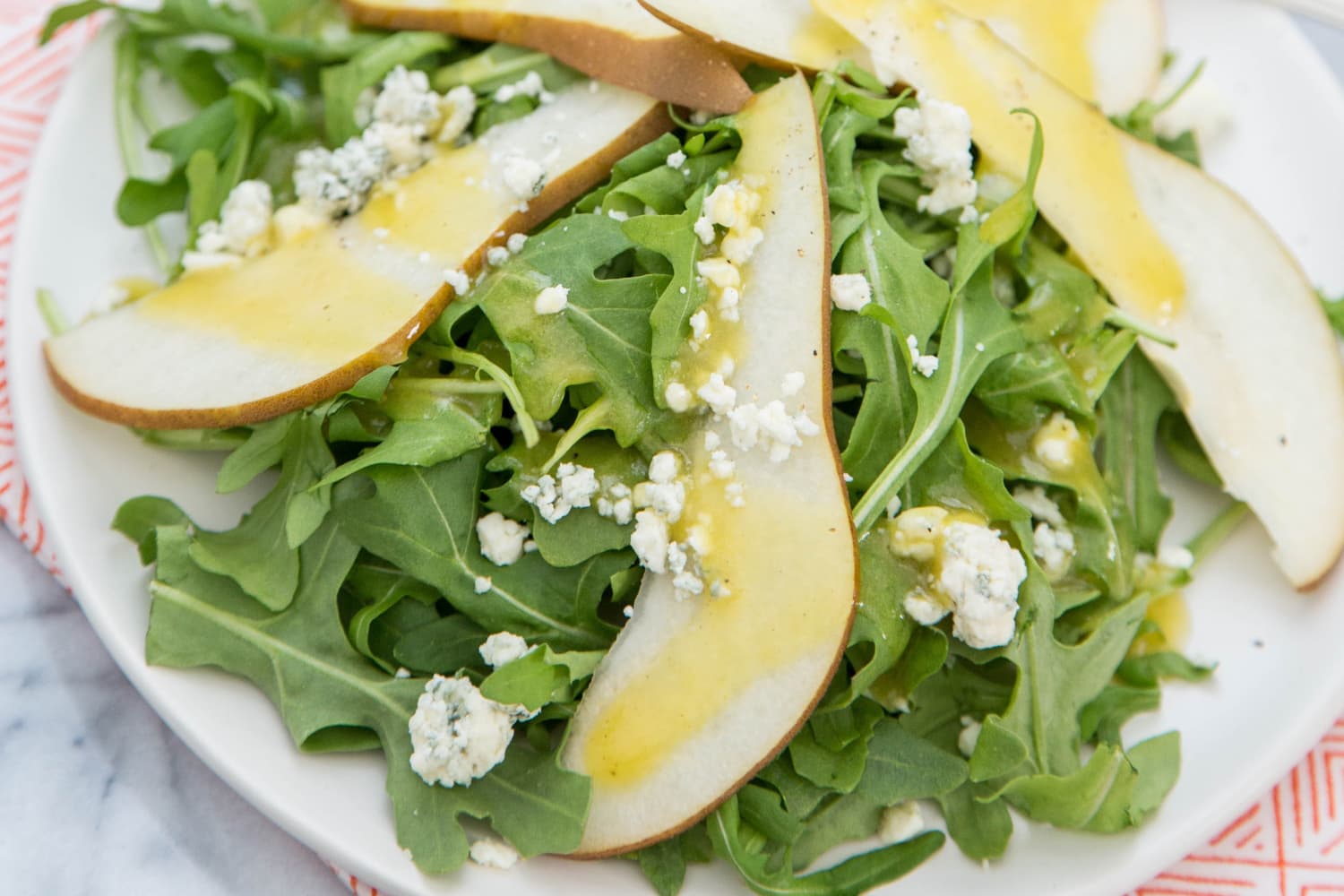 Recipe: Arugula, Pear &amp; Blue Cheese Salad with Warm Vinaigrette | The ...