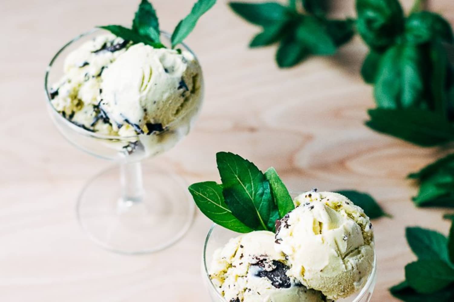 This Basil and Mint Chocolate Chip Ice Cream Is Doing Everything Right