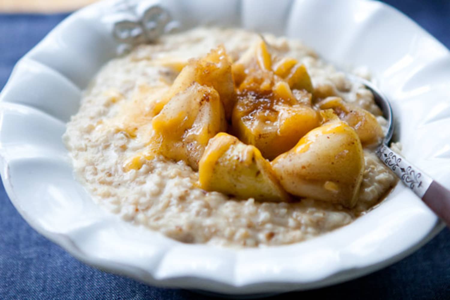 Recipe: Steel-Cut Oats with Maple-Roasted Apples and Cheddar | The Kitchn