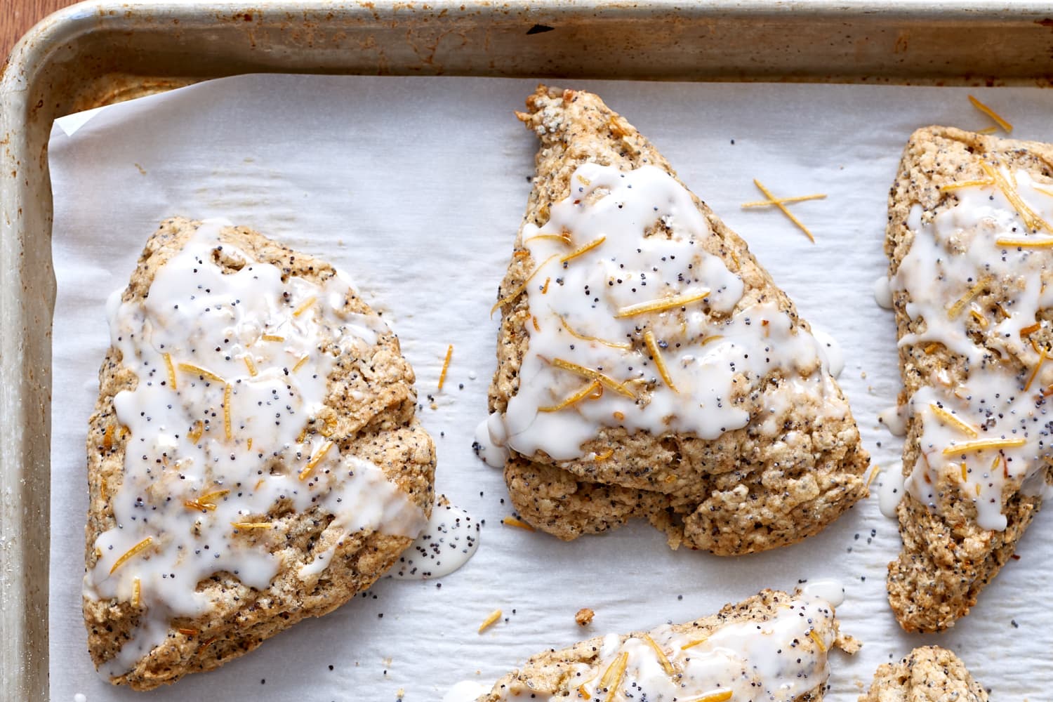 Recipe FreezeandBake Lemom Poppy Seed Scones The Kitchn