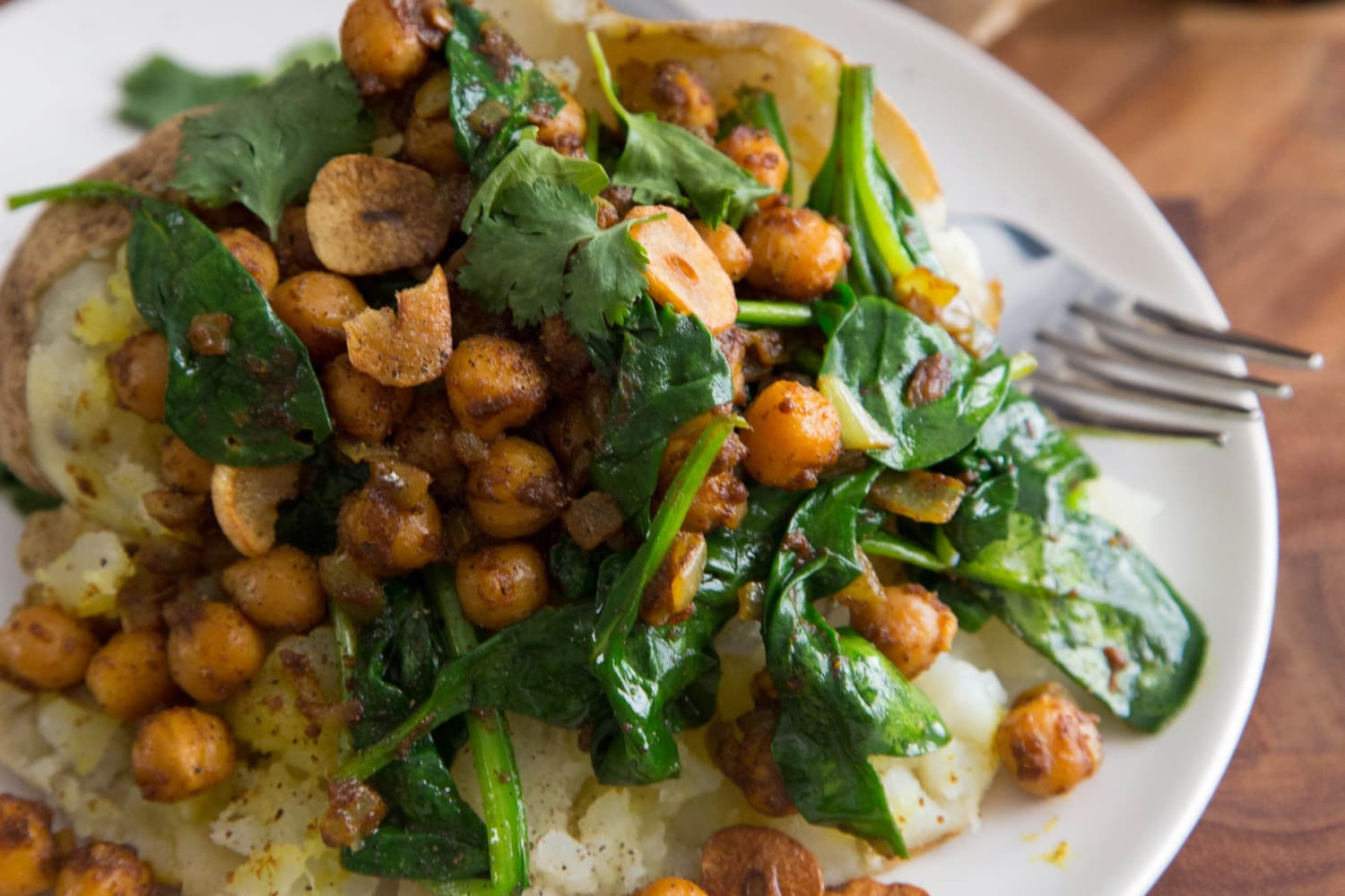 Recipe: Curried Chickpea & Spinach Baked Potato | The Kitchn