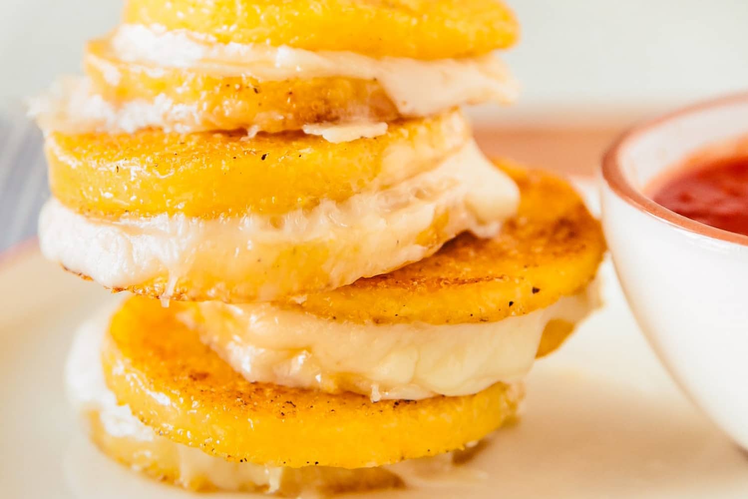 Recipe Mini Polenta Grilled Cheese Bites with Marinara The Kitchn