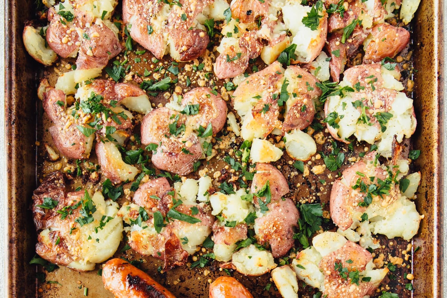 Recipe: 30-Minute Sheet Pan Potatoes and Chicken Sausage | The Kitchn