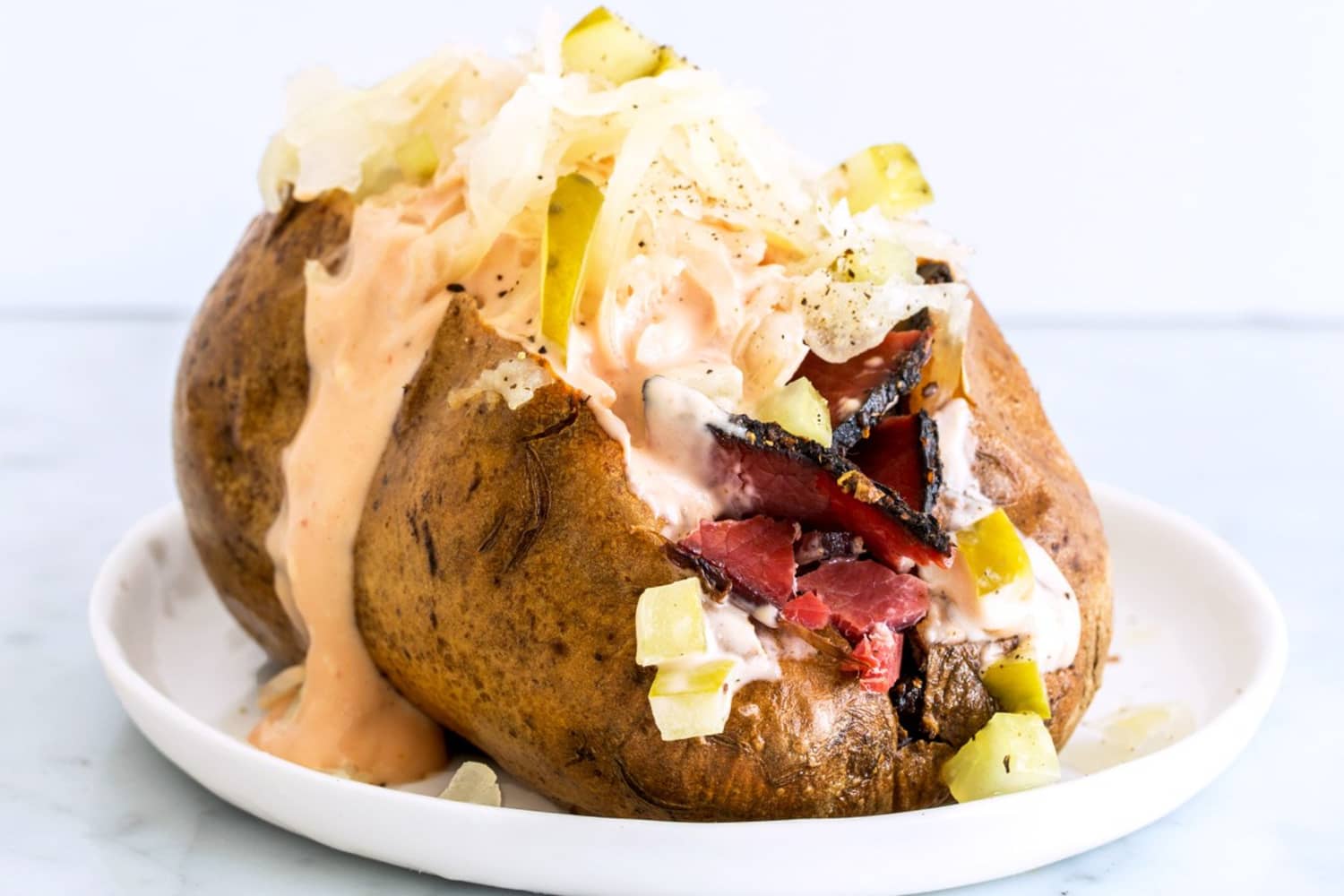 Recipe Loaded Reuben Baked Potato The Kitchn