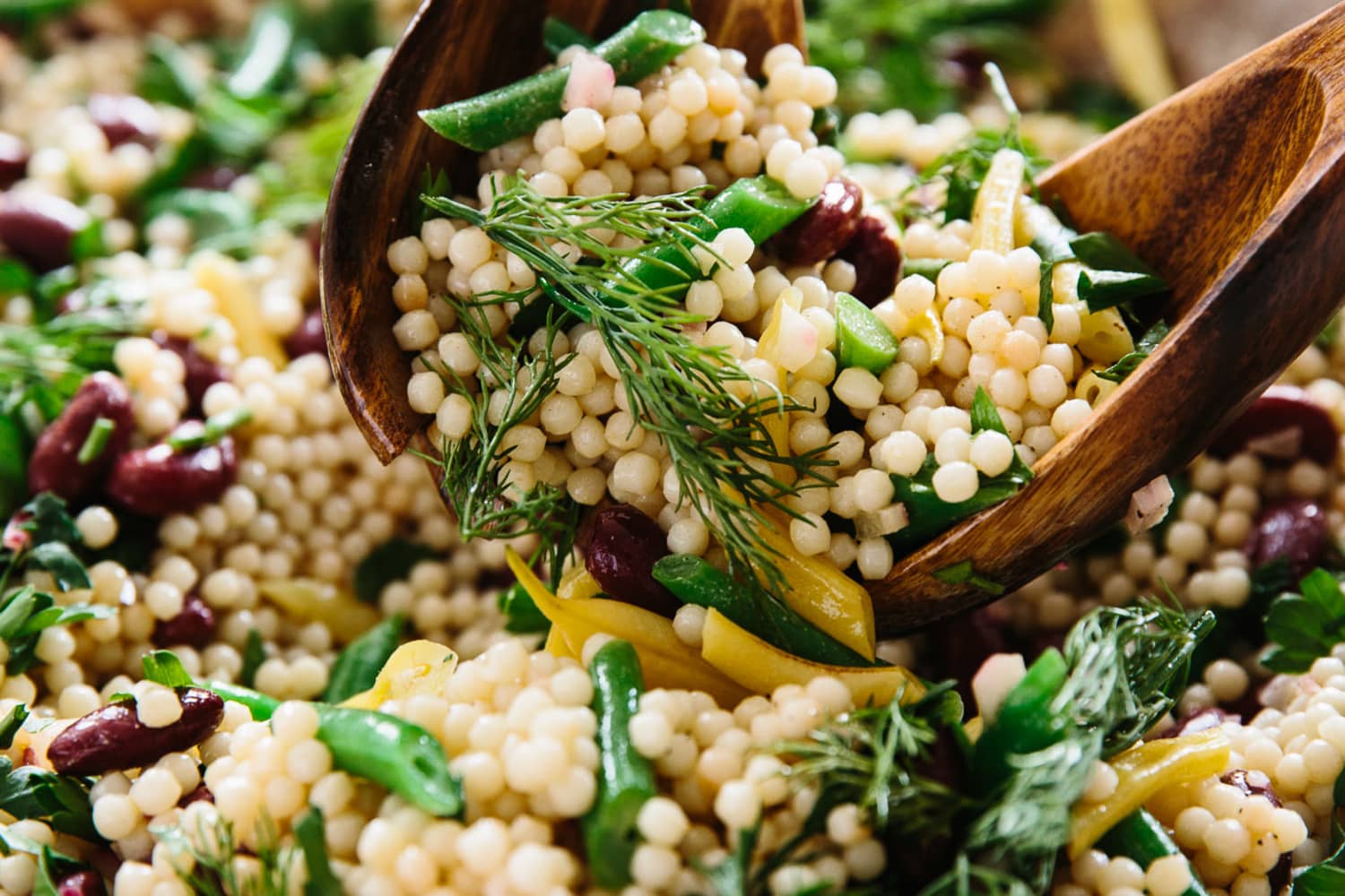 Recipe 3Bean Israeli Couscous Salad Kitchn
