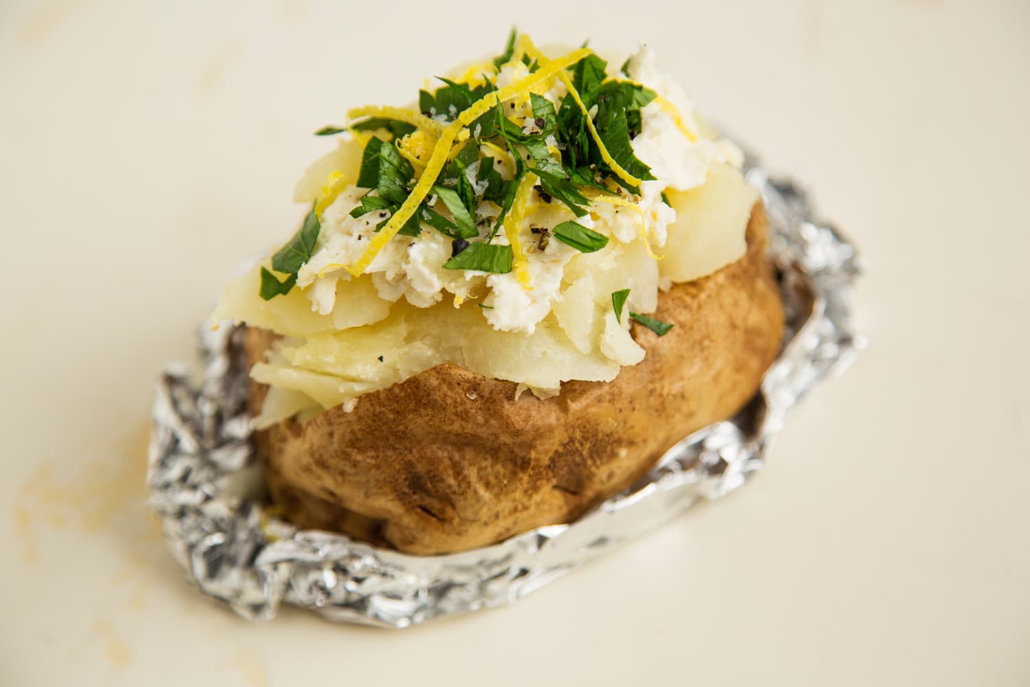 Goat Cheese, Herb, and Lemon Stuffed Potato | The Kitchn