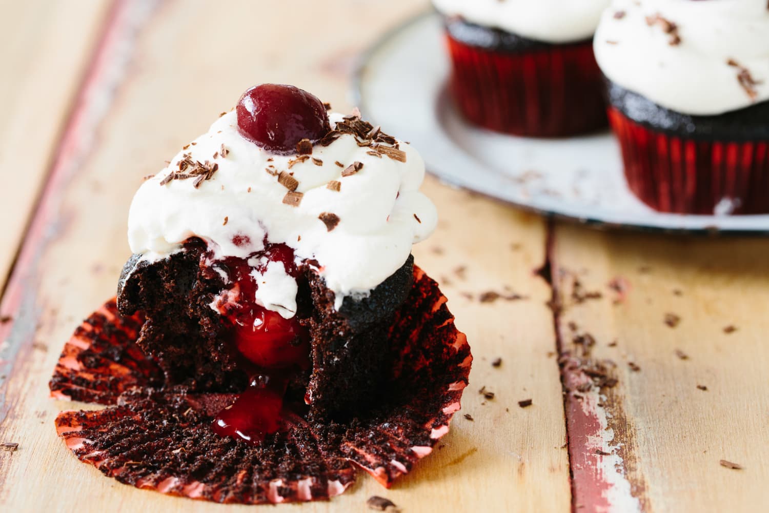 black forest cupcakes with cake mix