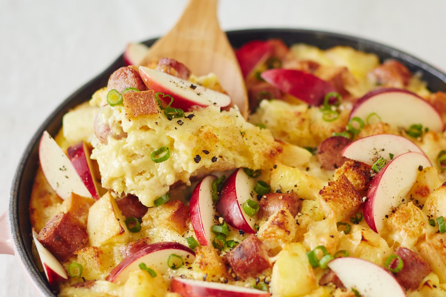 Recipe: Apple, Sausage, and Smoked Cheddar Breakfast Casserole | The Kitchn