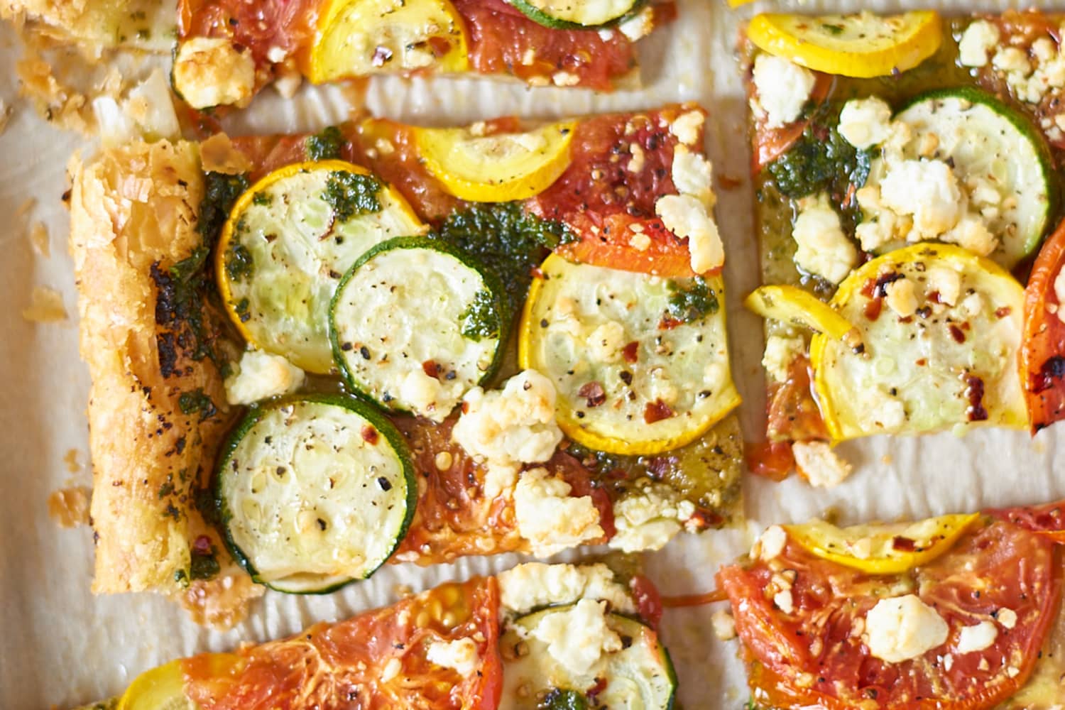 Recipe Vegetable Pesto Puff Pastry Tart The Kitchn