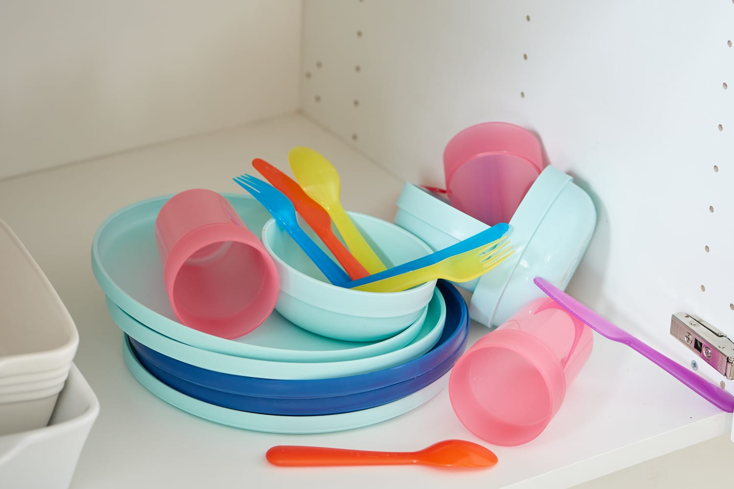 The Best Way to Organize All Those Kiddie Plates | The Kitchn