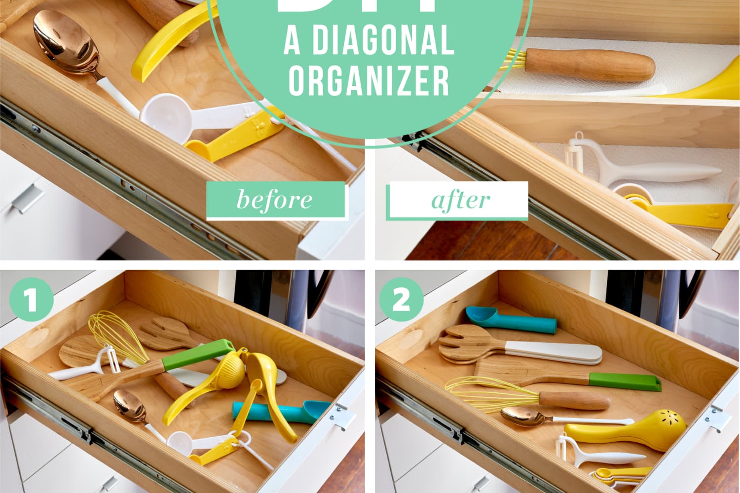 How To Build a Diagonal Drawer Organizer The Kitchn