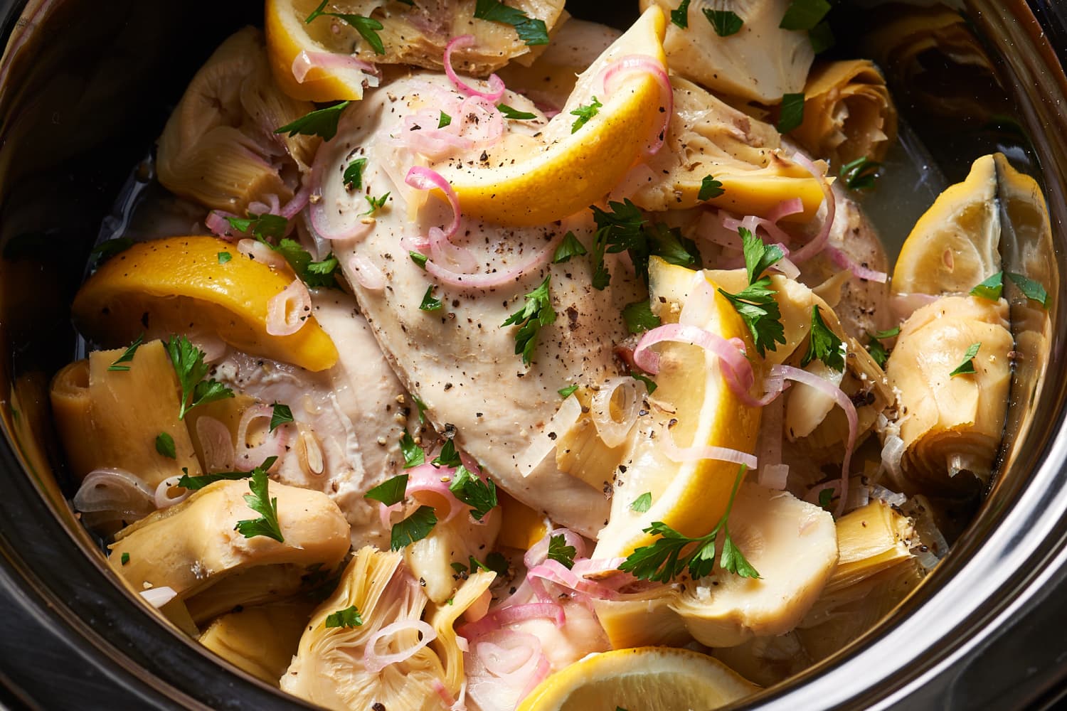 Slow Cooker Spinach and Artichoke Chicken Recipe | The Kitchn