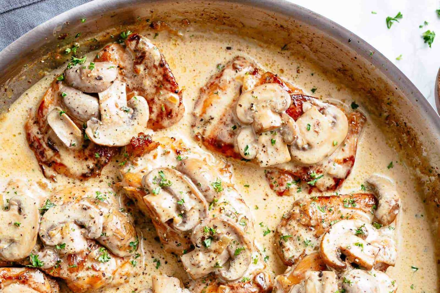 Creamy Garlic Mushroom Chicken Thighs - Cafe Delites | The Kitchn