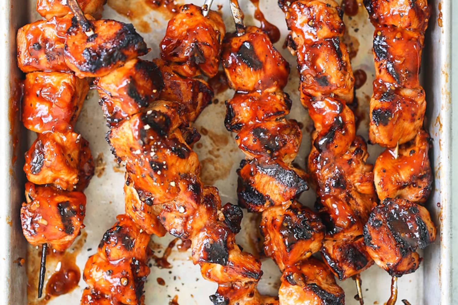 Honey BBQ Chicken Kabobs Recipe Damn Delicious The Kitchn
