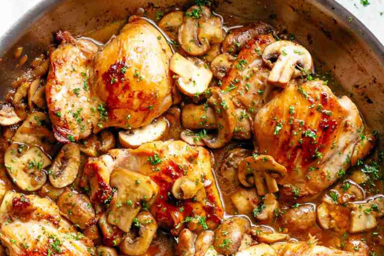 Garlic Mushroom Chicken Thighs - Cafe Delites | The Kitchn
