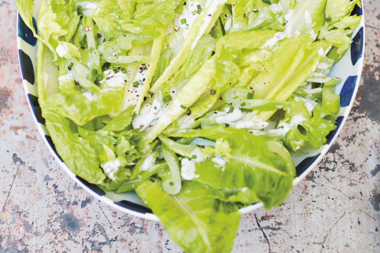 Romaine and Celery Salad with Buttermilk Ranch Dressing The Kitchn