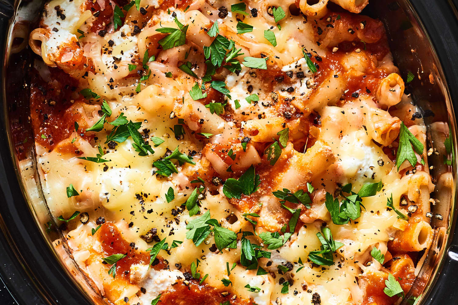 Slow Cooker Baked Ziti Recipe (5 Ingredients) The Kitchn