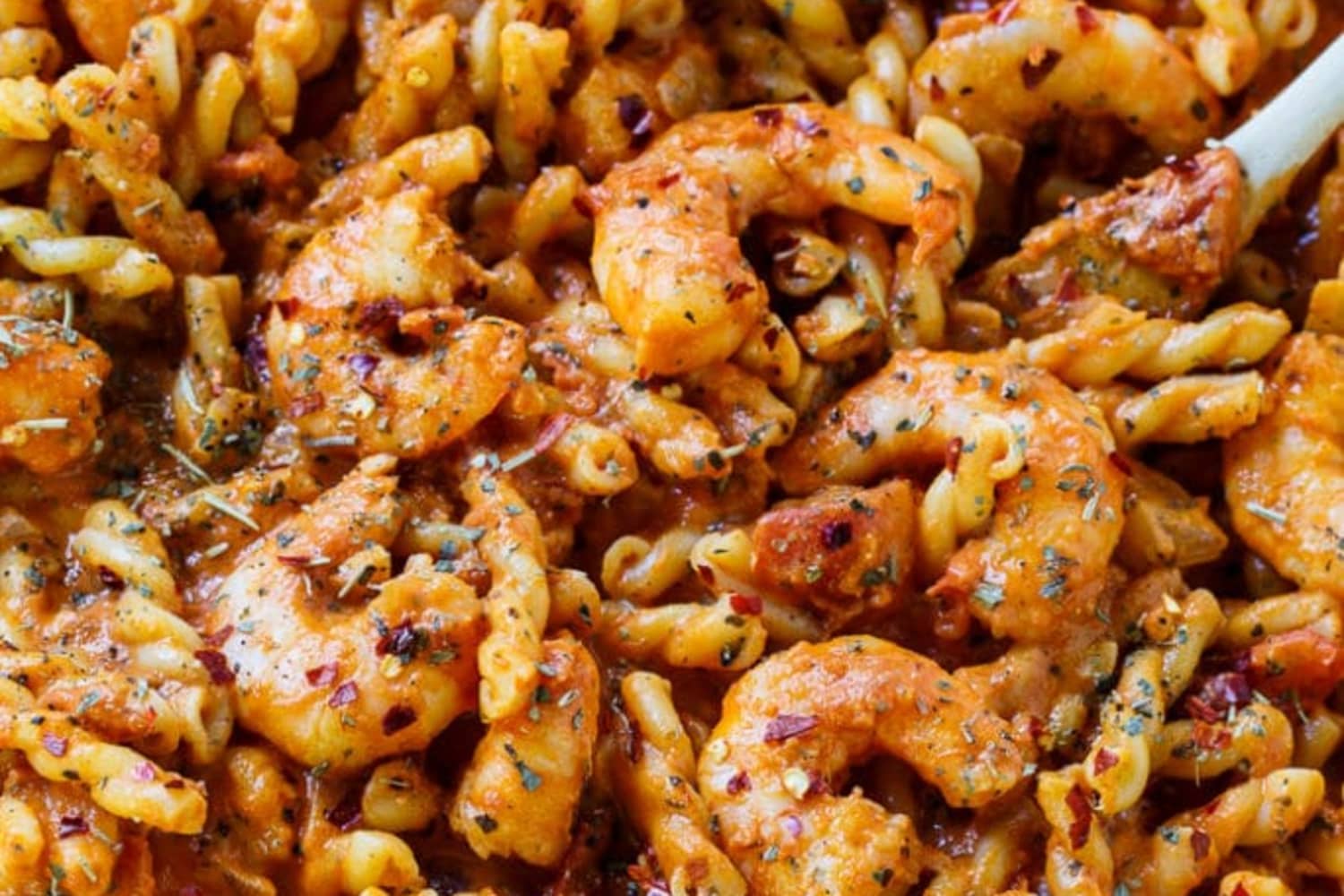 Spicy Shrimp Pasta Recipe - Spicy Southern Kitchen | The Kitchn