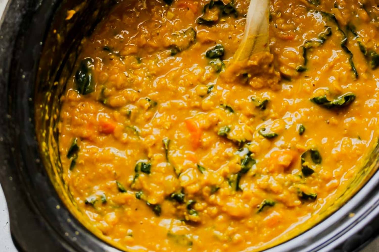 Slow Cooker Golden Lentil Soup - Dishing Out Health | The Kitchn