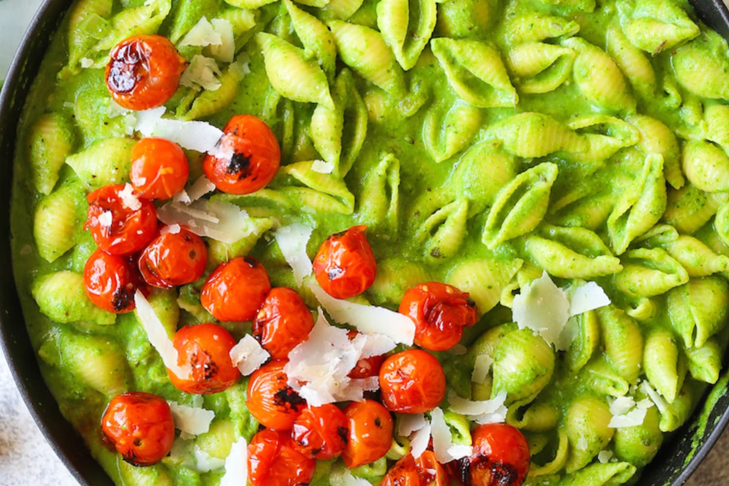 Creamy Pesto Shells Recipe Damn Delicious The Kitchn