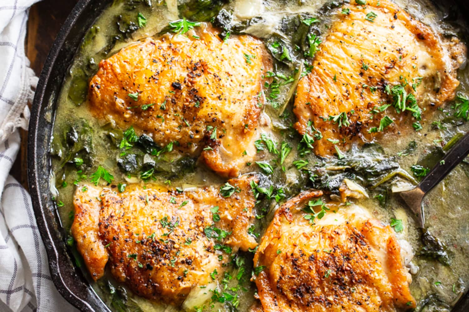 OneSkillet Spinach Artichoke Chicken Paleo Running Momma The Kitchn