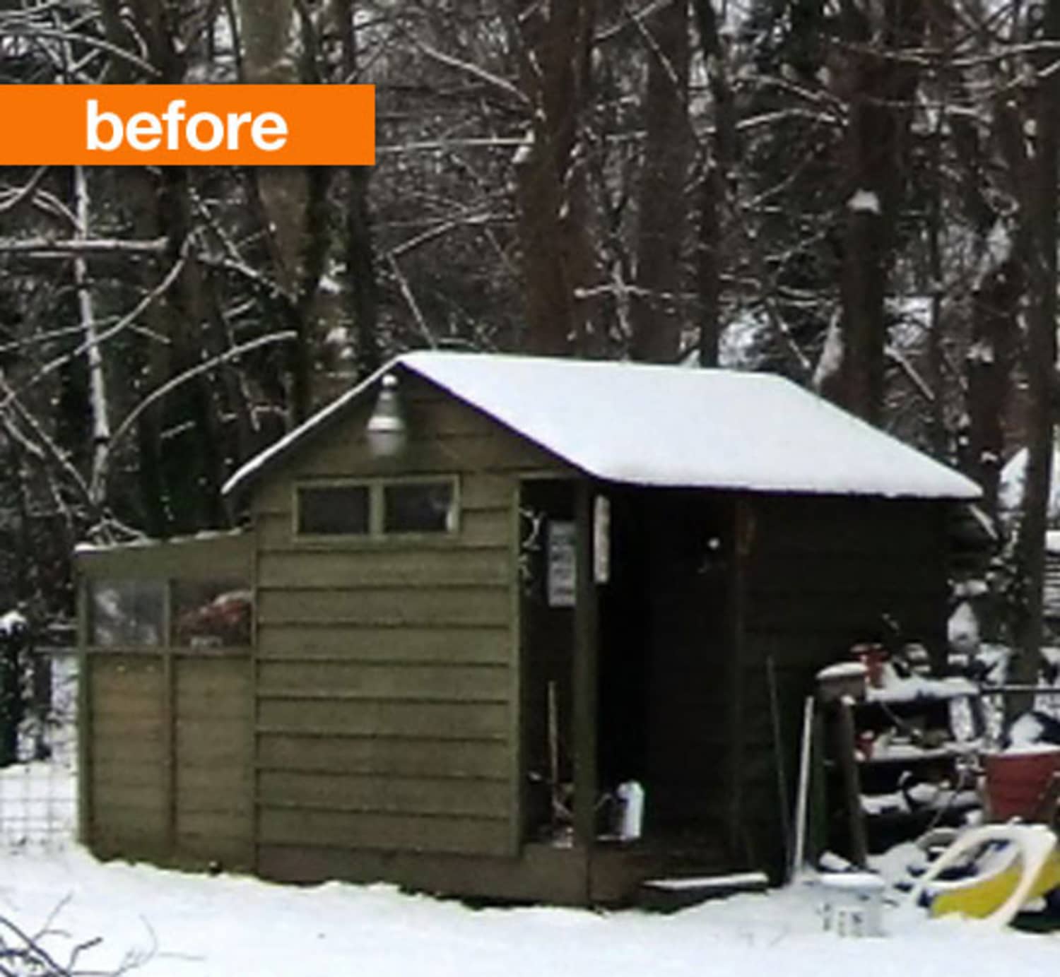 Before &amp; After: A Smelly Garden Shed Turned Bright 