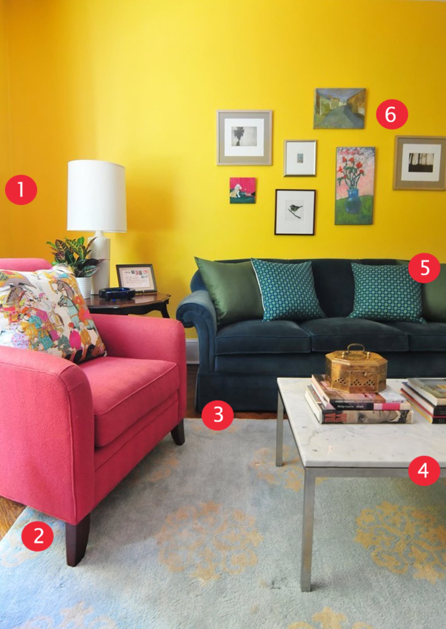 Home Design Living Room: Bright And Bold Colors Of Comfort
