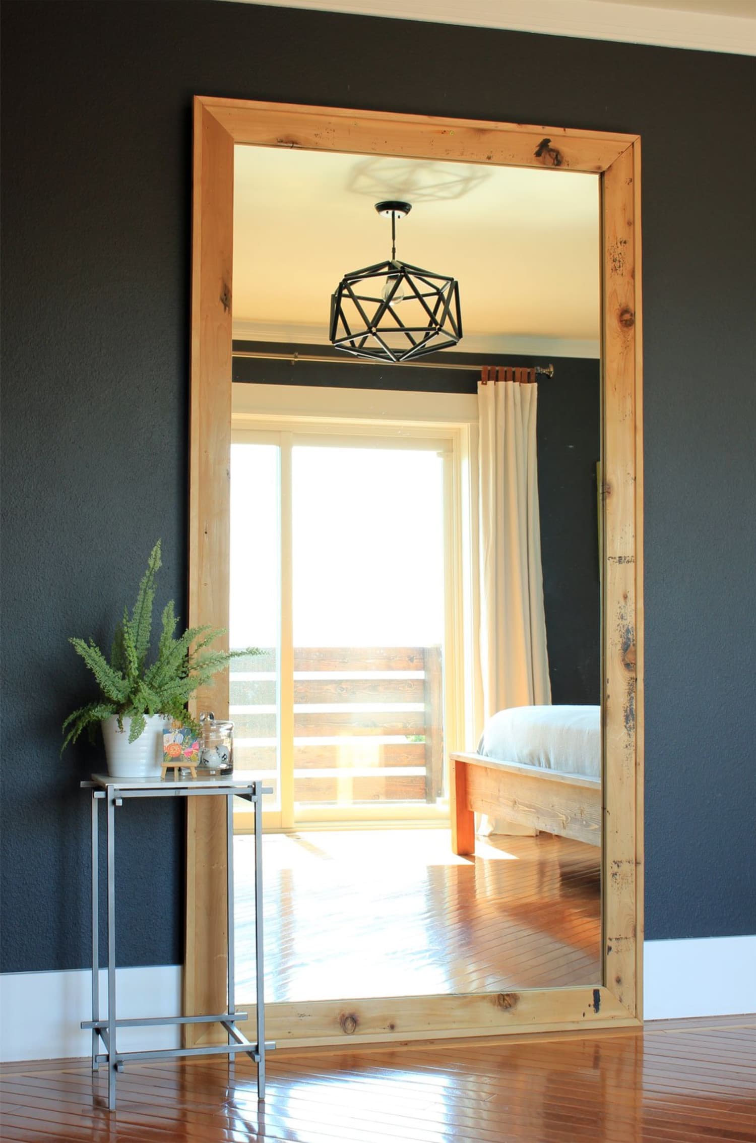 DIY Leaning Framed Floor Mirror Apartment Therapy