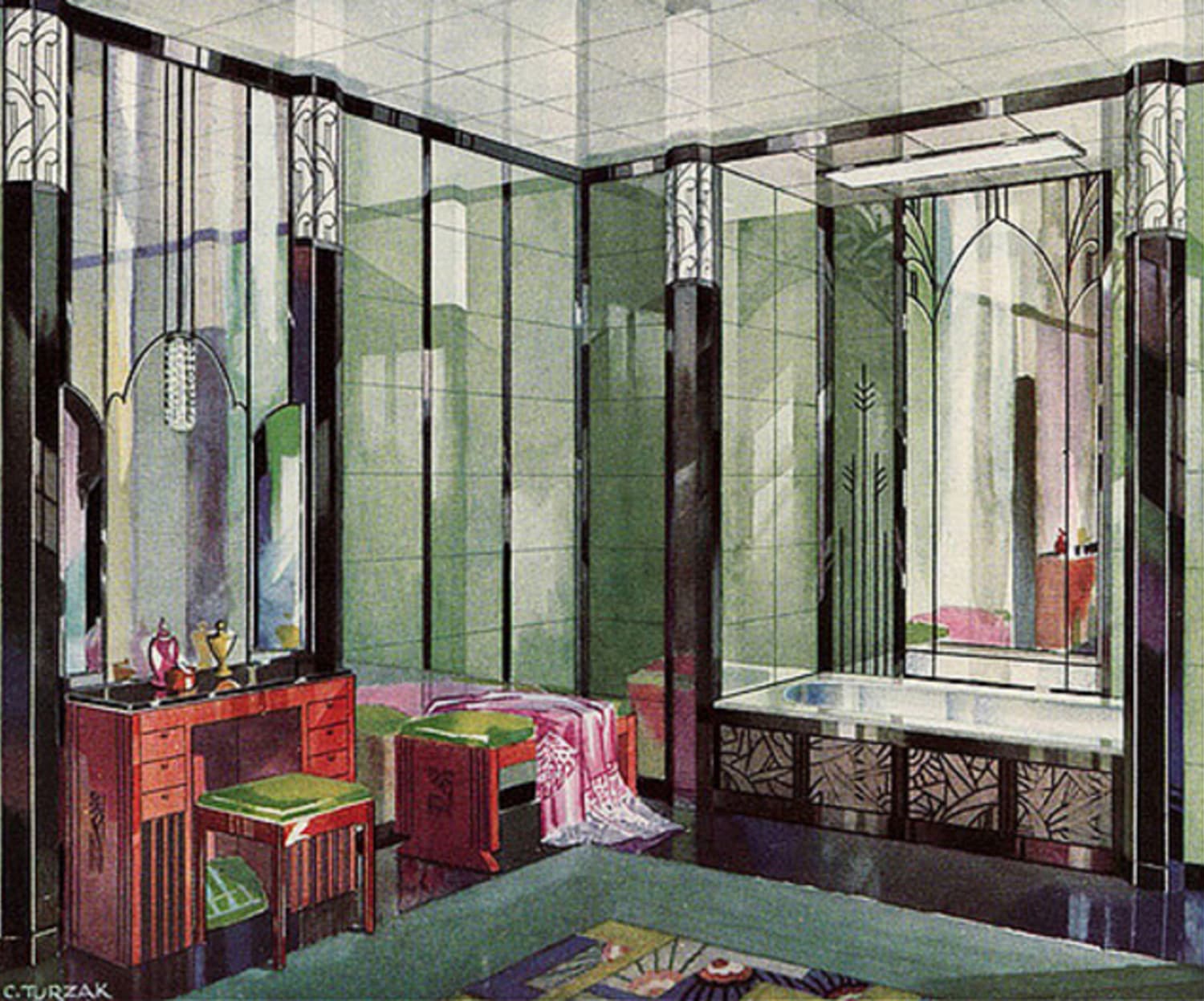 1920's Style Bathroom Vanity