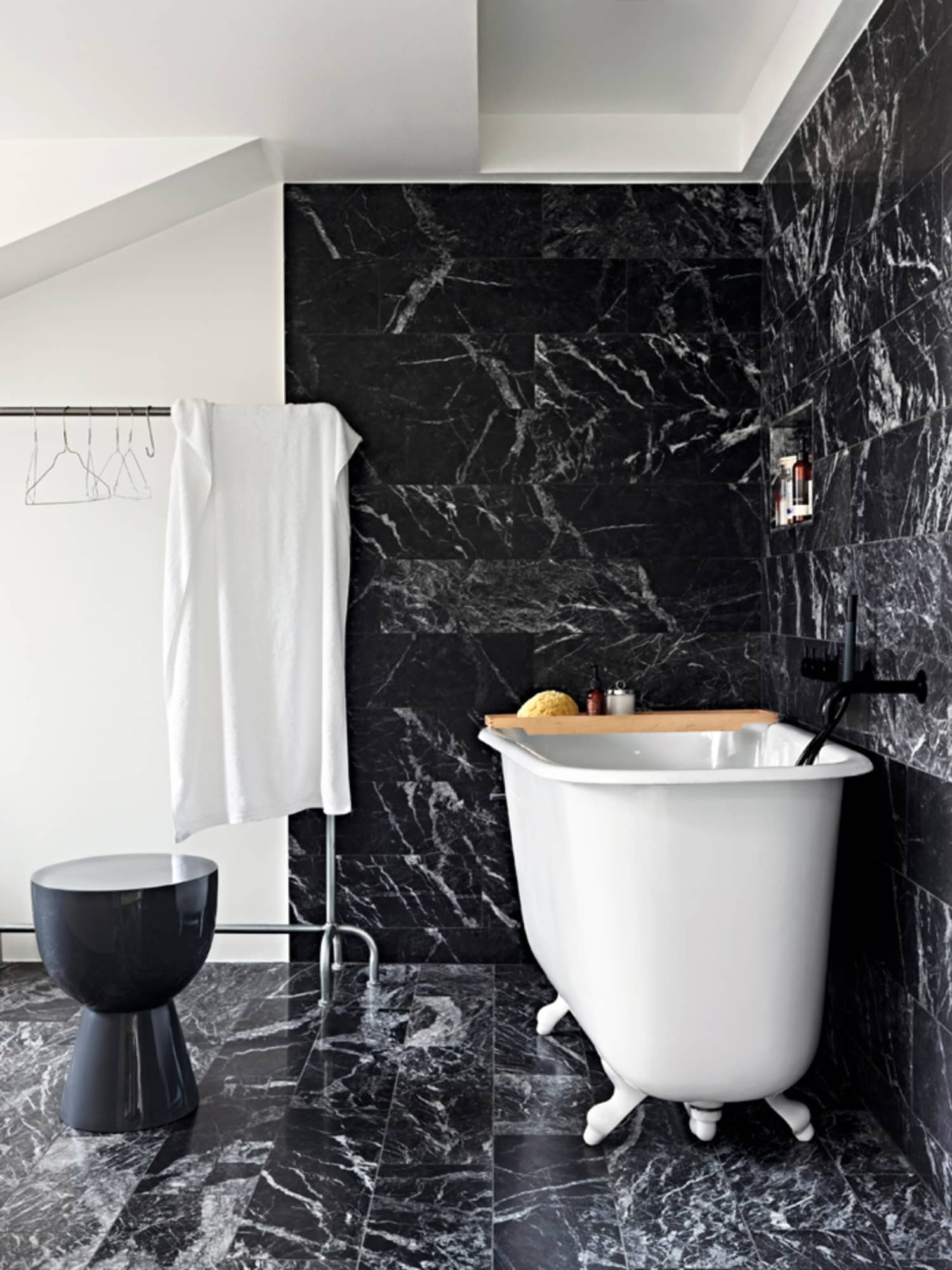 Black Marble In The Bathroom Tile Baths Fixtures Floors