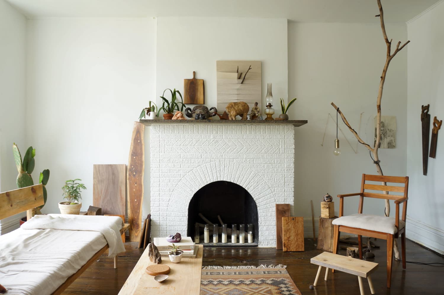 Candles In Home Fireplace Apartment Therapy
